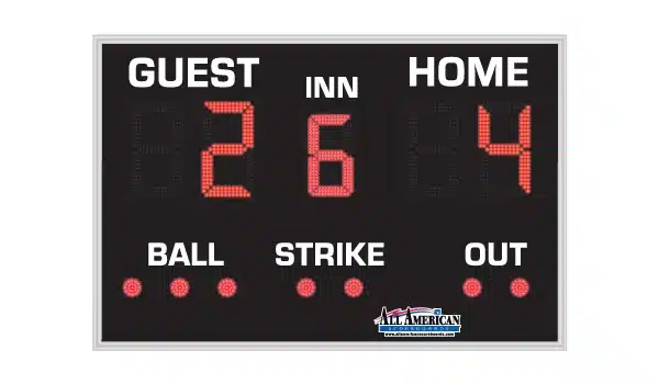 Basic Baseball Scoreboard-4’0″ x 6’0″