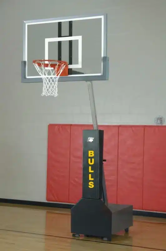 Bison Club Court Super Glass Portable Adjustable Basketball System, BA833XL