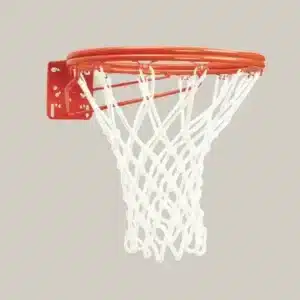 DGS Sports - Bison Front Mount Double Rim Basketball Goal with No-Tie Netlocks
