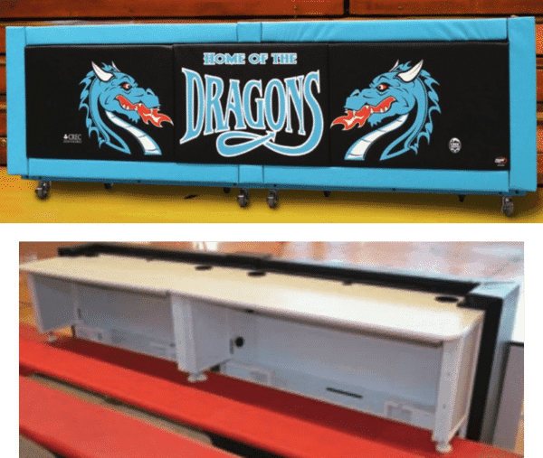 DGS Sports - Fisher 10ft Bleacher Mount Scorers Table